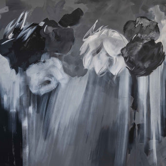 Black and White Roses by South African Artist Bev Michel