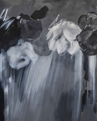 Black and White Roses by South African Artist Bev Michel