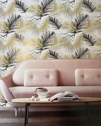 Gold and Charcoal Leaves LV11402