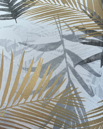 Gold and Charcoal Leaves LV11402
