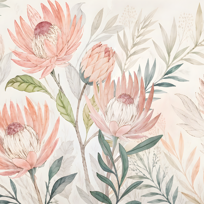 Pretty Proteas  -  [Custom printed at R598/m²]