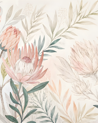 Pretty Proteas  -  [Custom printed at R598/m²]