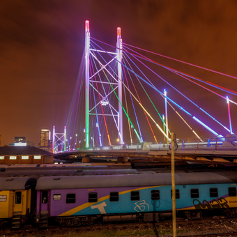 Nelson Mandela Bridge Jozi  -  [Custom printed at R560/m²]