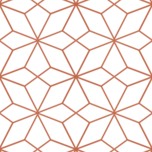 Kumiko  - Rust and White -  [Custom printed at R598/m²]