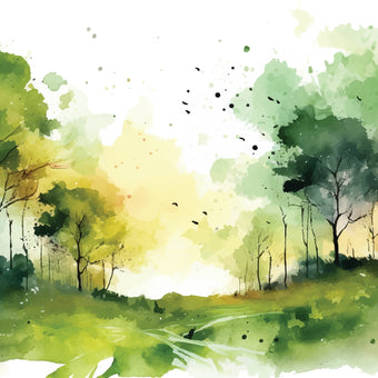 Watercolour Forest - [Custom printed at R560/m²]