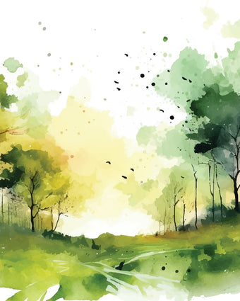 Watercolour Forest - [Custom printed at R598/m²]