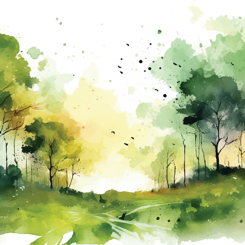 Watercolour Forest - [Custom printed at R560/m²]