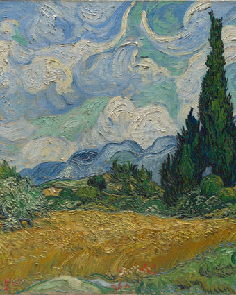 Wheat Field with Cypresses by Vincent van Gogh  -  [Custom printed at R598/m²]