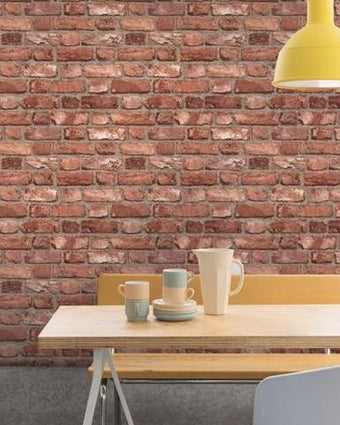 Vintage Brick Wallpaper A28901 Red
