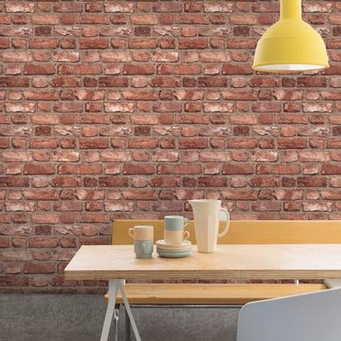 Vintage Brick Wallpaper A28901 Red