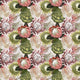 Botanical wallpaper with a seamless repeating pattern of hand painted blush pink proteas, cream anthuriums, and green foliage on a soft neutral background.