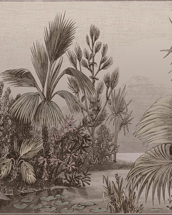 Chinoiserie Jungle Scene  - Vintage Colour -  [Custom printed at R598/m²]
