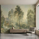 Stylish modern room featuring prairie mural as focal point, showcasing size, texture, and detailed craftsmanship.