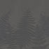 Charcoal grey botanical mural featuring oversized layered fern fronds on a textured grey background.