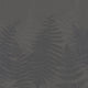 Charcoal grey botanical mural featuring oversized layered fern fronds on a textured grey background.
