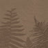 Chocolate brown botanical mural featuring oversized layered fern fronds on a textured brown background.