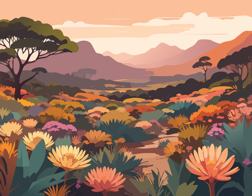 Fynbos Fields -  [Custom printed at R598/m²]
