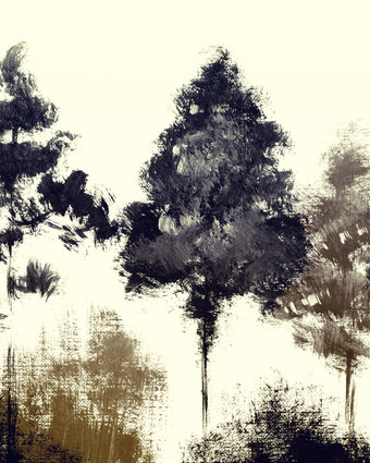Blotted Gouache Trees  -  [Custom printed at R598/m²]