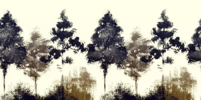 Blotted Gouache Trees  -  [Custom printed at R495/m²]