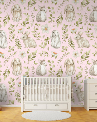 Bunny Buddies  - Pink -  [Custom printed at R598/m²]