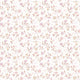 Soft pink and neutral floral wallpaper with delicate flowers and leafy sprigs on a subtle striped background.