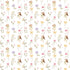 Whimsical little fairy wallpaper with delicate pink, lilac and yellow wildflowers and soft green foliage.