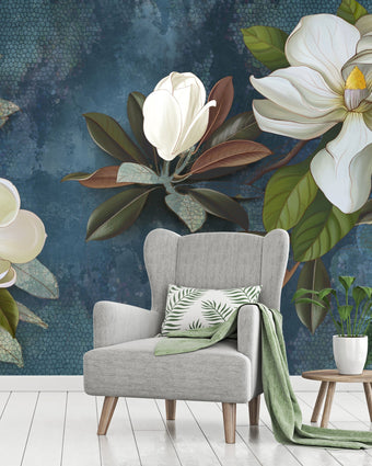 Orchids on Blue  -  [Custom printed at R598/m²]