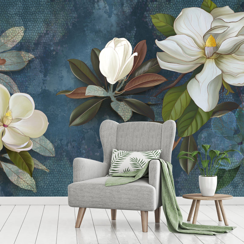 Orchids on Blue  -  [Custom printed at R560/m²]