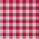 Playful pink tartan wallpaper with layered blush and red tones in a soft check design.
