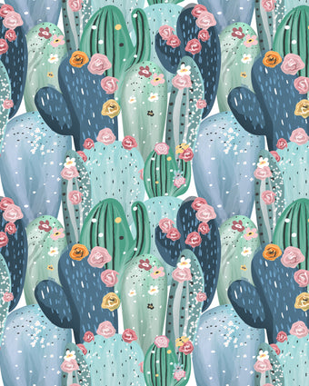 Colourful Cacti  -  [Custom printed at R598/m²]