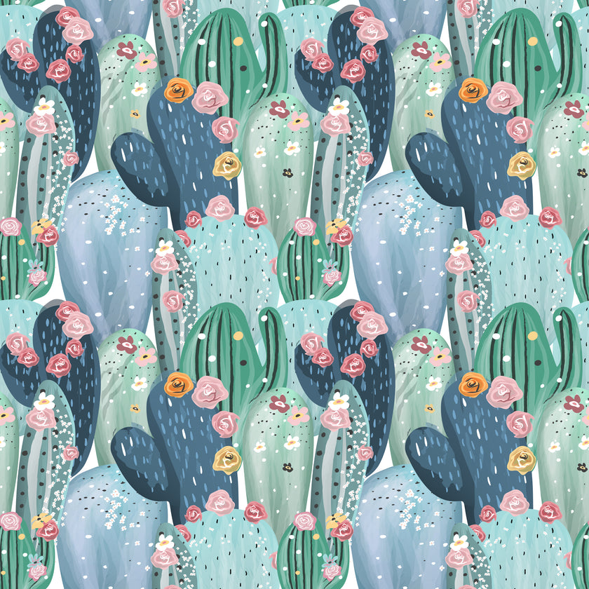 Colourful Cacti  -  [Custom printed at R560/m²]