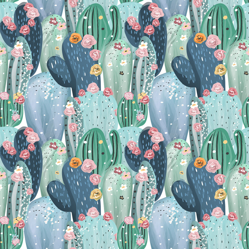 Colourful Cacti  -  [Custom printed at R560/m²]