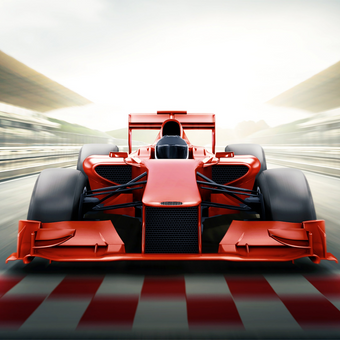 Red Racing Car  -  [Custom printed at R560/m²]