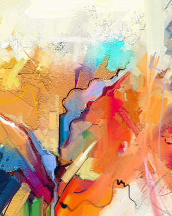 Abstract Colorful Oil Painting  -  [Custom printed at R598/m²]