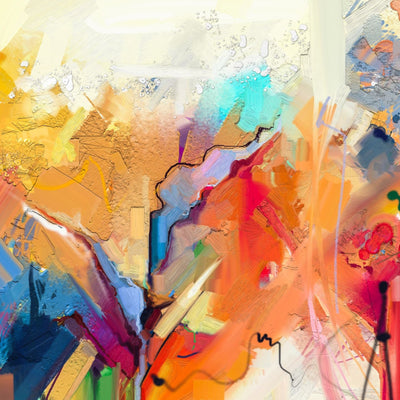 Abstract Colorful Oil Painting  -  [Custom printed at R560/m²]