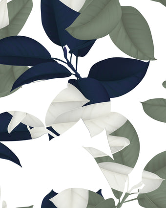 Ficus blue green and white  -  [Custom printed at R598/m²]