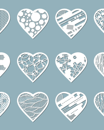Lacey Hearts  -  [Custom printed at R598/m²]