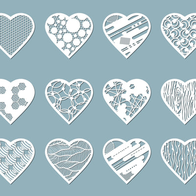 Lacey Hearts  -  [Custom printed at R560/m²]