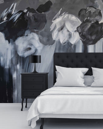Black and White Roses by South African Artist Bev Michel
