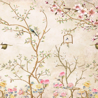 Chinoiseries Garden  - Pink -  [Custom printed at R560/m²]