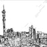 Jozi Skyline Illustration  -  [Custom printed at R560/m²]