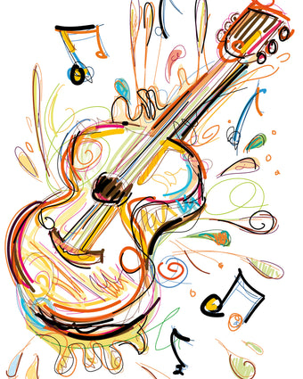 Guitar Melodies  -  [Custom printed at R598/m²]