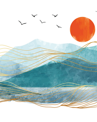 Flowing Peaks  -  [Custom printed at R598/m²]