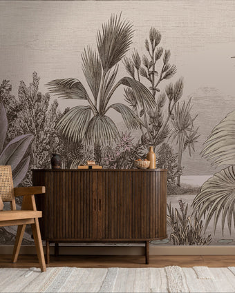 Chinoiserie Jungle Scene  - Vintage Colour -  [Custom printed at R598/m²]