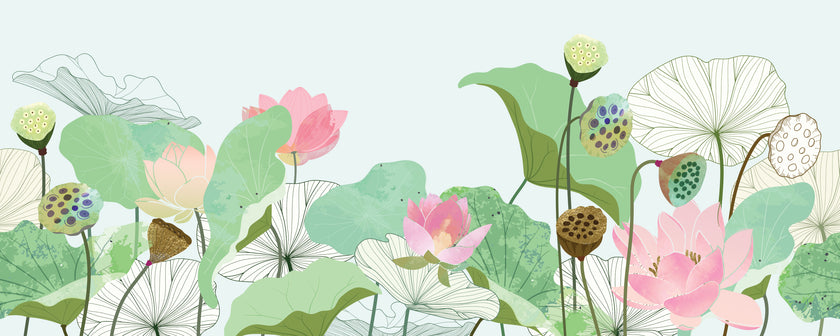 Luscious Lotus  -  [Custom printed at R560/m²]