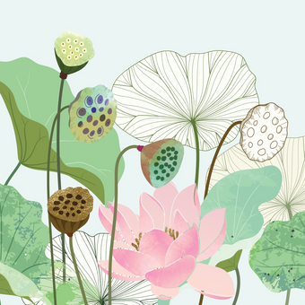 Luscious Lotus  -  [Custom printed at R560/m²]