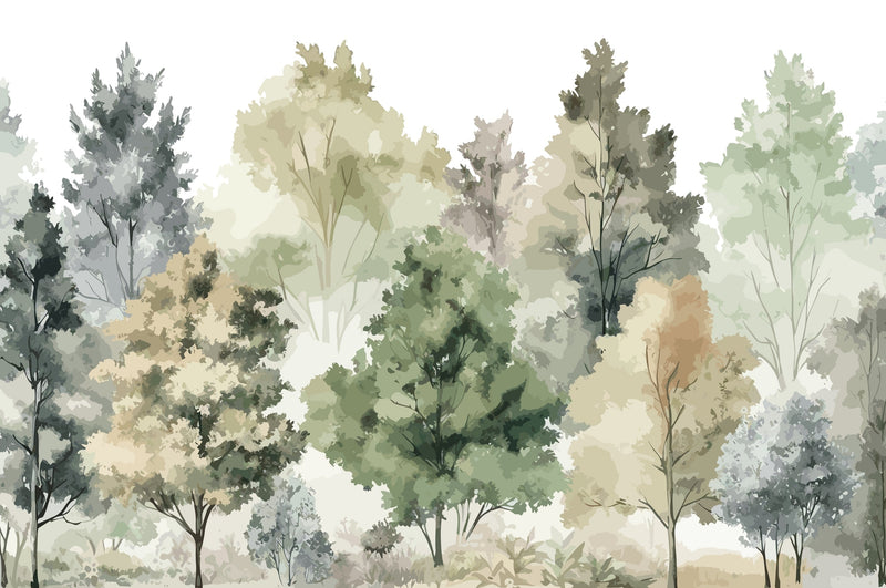 Watercolour Woods  -  [Custom printed at R560/m²]
