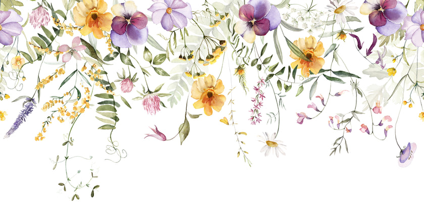 Pretty in the Pansies  -  [Custom printed at R560/m²]