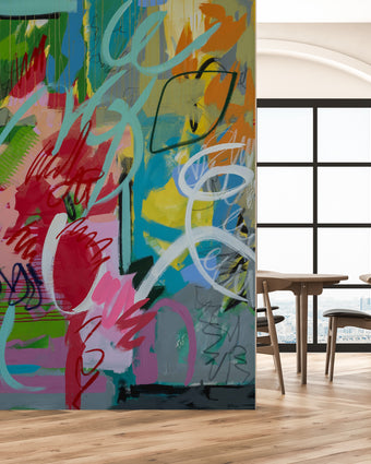 Bright Abstract by South African Artist Bev Michel