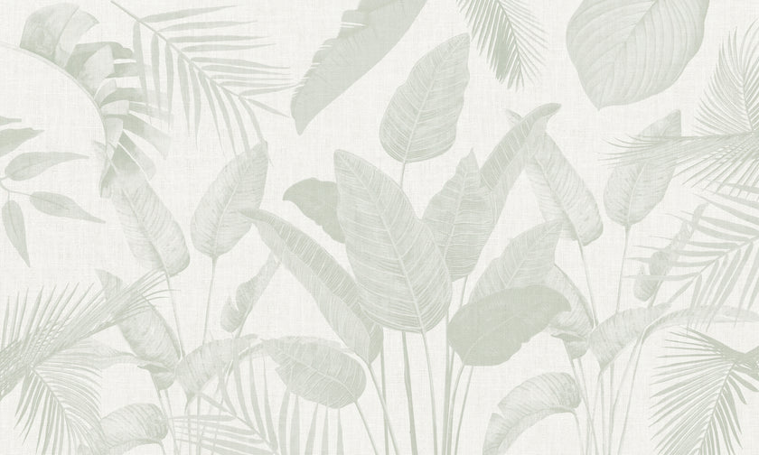 Lush Linen Leaves -  [Custom printed at R598/m²]